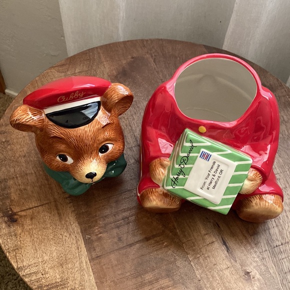 NIB Vintage Harry & David Cubby Bear Cookie Jar - Picture 5 of 9